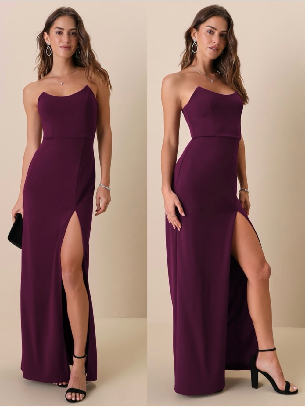 LULUS Strapless Bustier Princess Bodice Y2K Wedding Guest Dress Column Gown XS